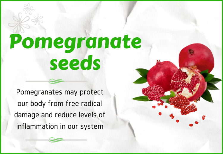 Pomegranate seeds for anti aging