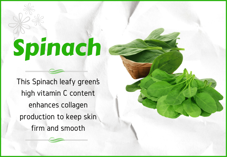 Spinach for anti aging